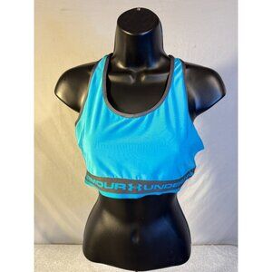 Under Armour Teal Sports Bra Top Womens Size Large L Medium Support Workout